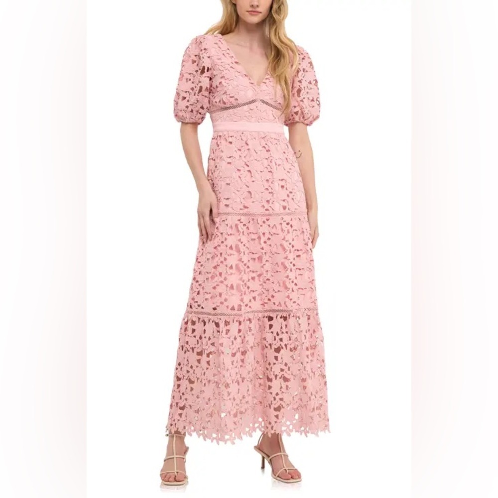 Endless Rose Pink Lace Maxi Dress